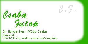csaba fulop business card